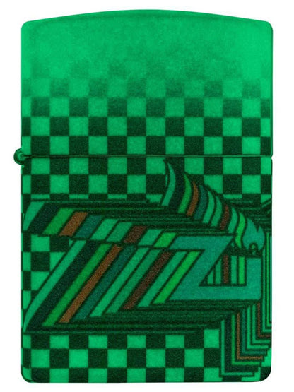 Zippo Lighter: Zippo Nostalgia Design, 540 Color - Glow In The Dark - Wasatch Flameworks