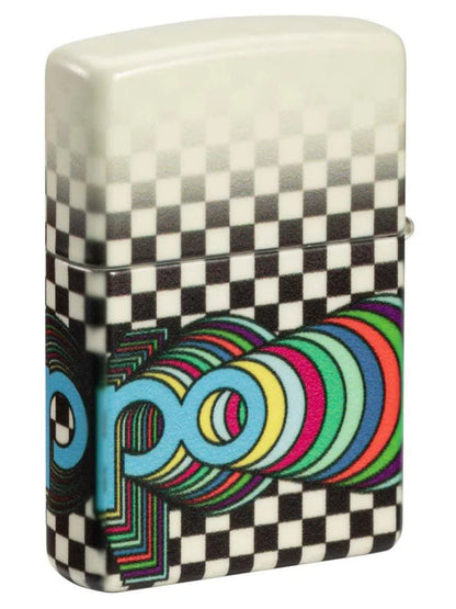 Zippo Lighter: Zippo Nostalgia Design, 540 Color - Glow In The Dark - Wasatch Flameworks